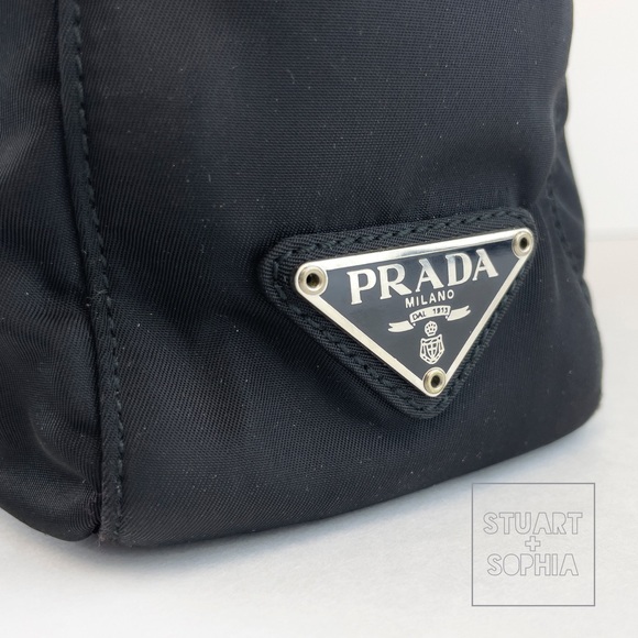 Vintage 90s Y2K Black Nylon Prada Bag B8490 Borsa in Tessuto Metropoli Tote - Picture 6 of 15